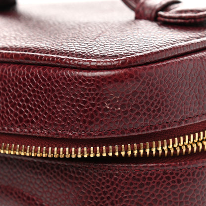 Chanel Caviar Vanity Cosmetic Case Burgundy 11 of 14