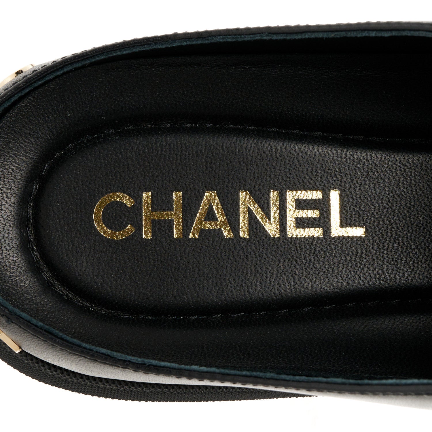Chanel Lambskin Grosgrain Cap Toe Sneaker Mules 40 Black 13 of 20