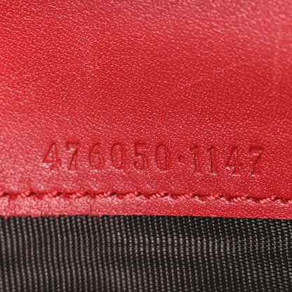 Gucci GG Supreme Monogram Cherry Embellished Card Case Wallet Hibiscus Red 7 of 8