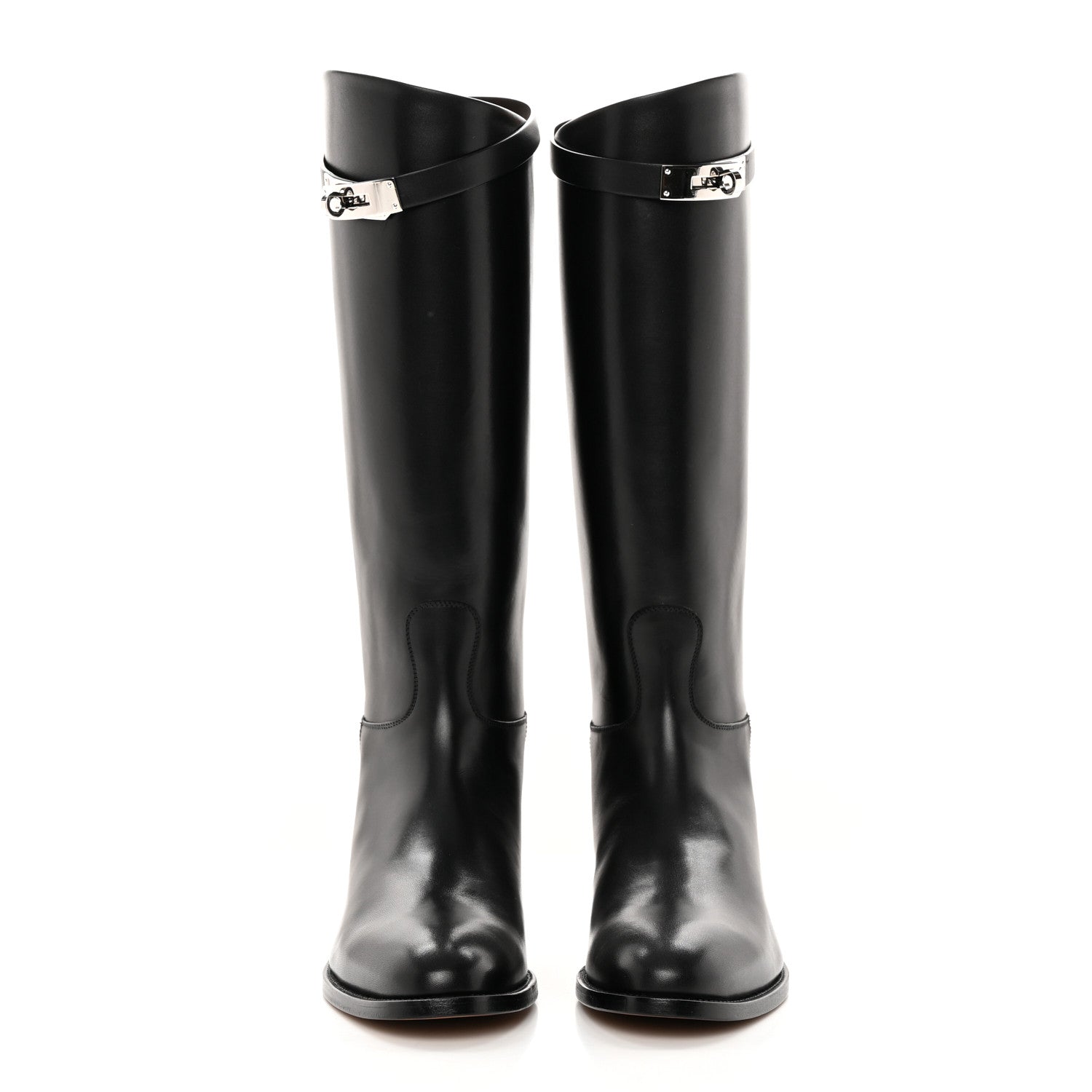 Hermes Box Kelly Jumping Boots 39 Black 2 of 9