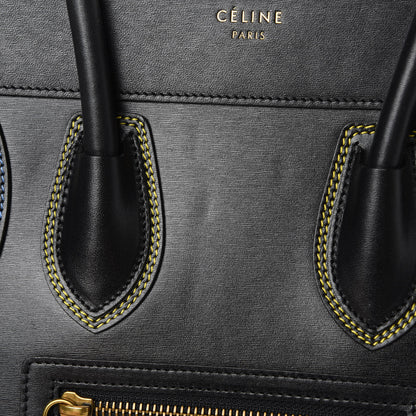 Celine Smooth Calfskin Multicolor Double Stitching Micro Luggage Black 11 of 11
