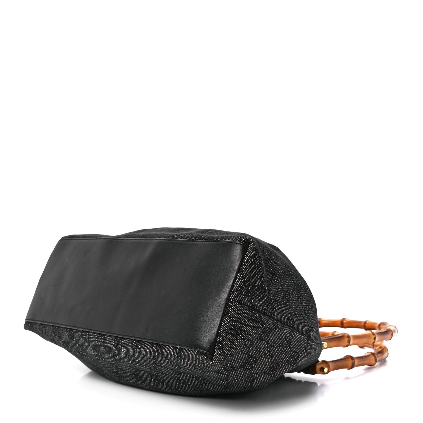Monogram Bamboo Top Handle Bag Black