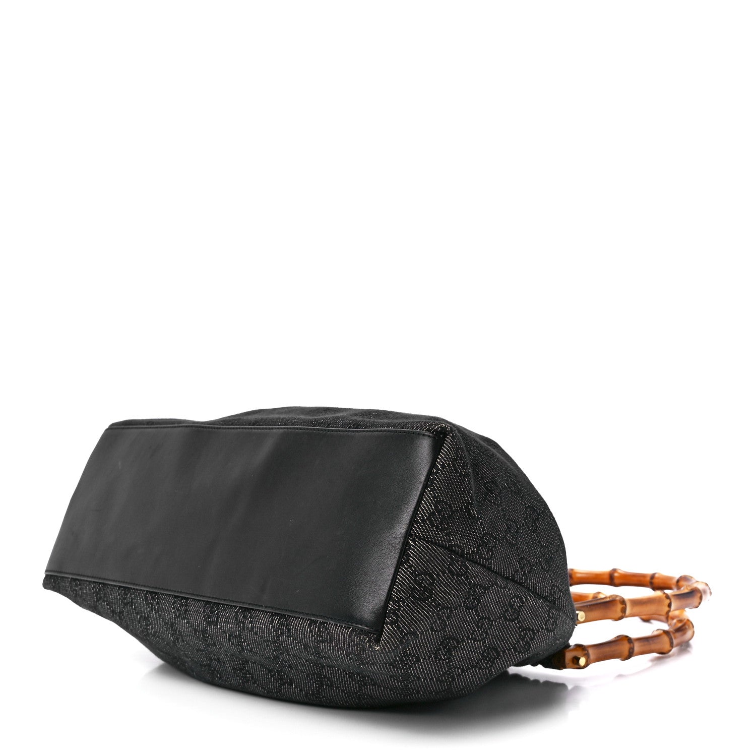 Gucci Monogram Bamboo Top Handle Bag Black 9 of 11