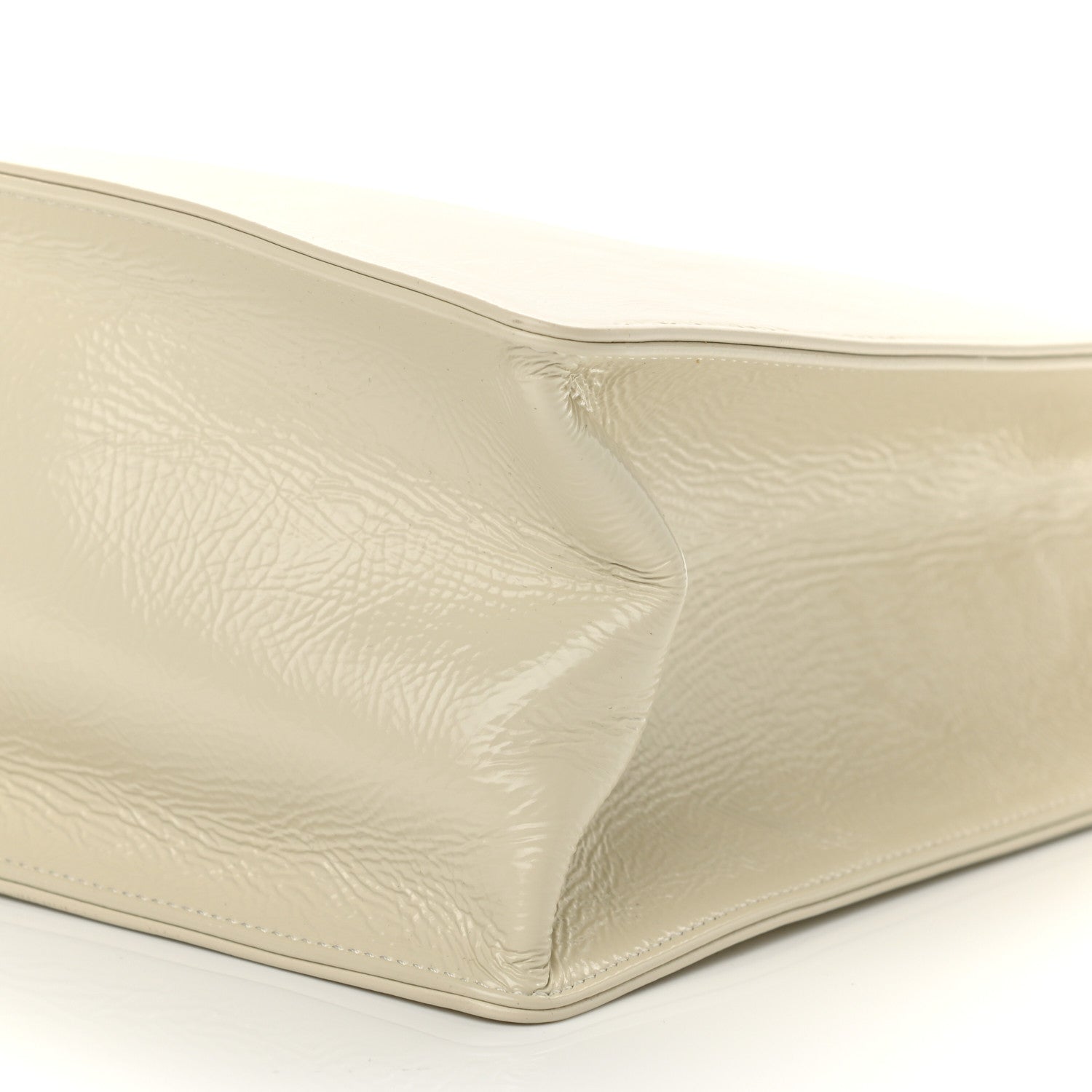 Chanel Shiny Aged Calfskin Shopping Bag White 10 of 10