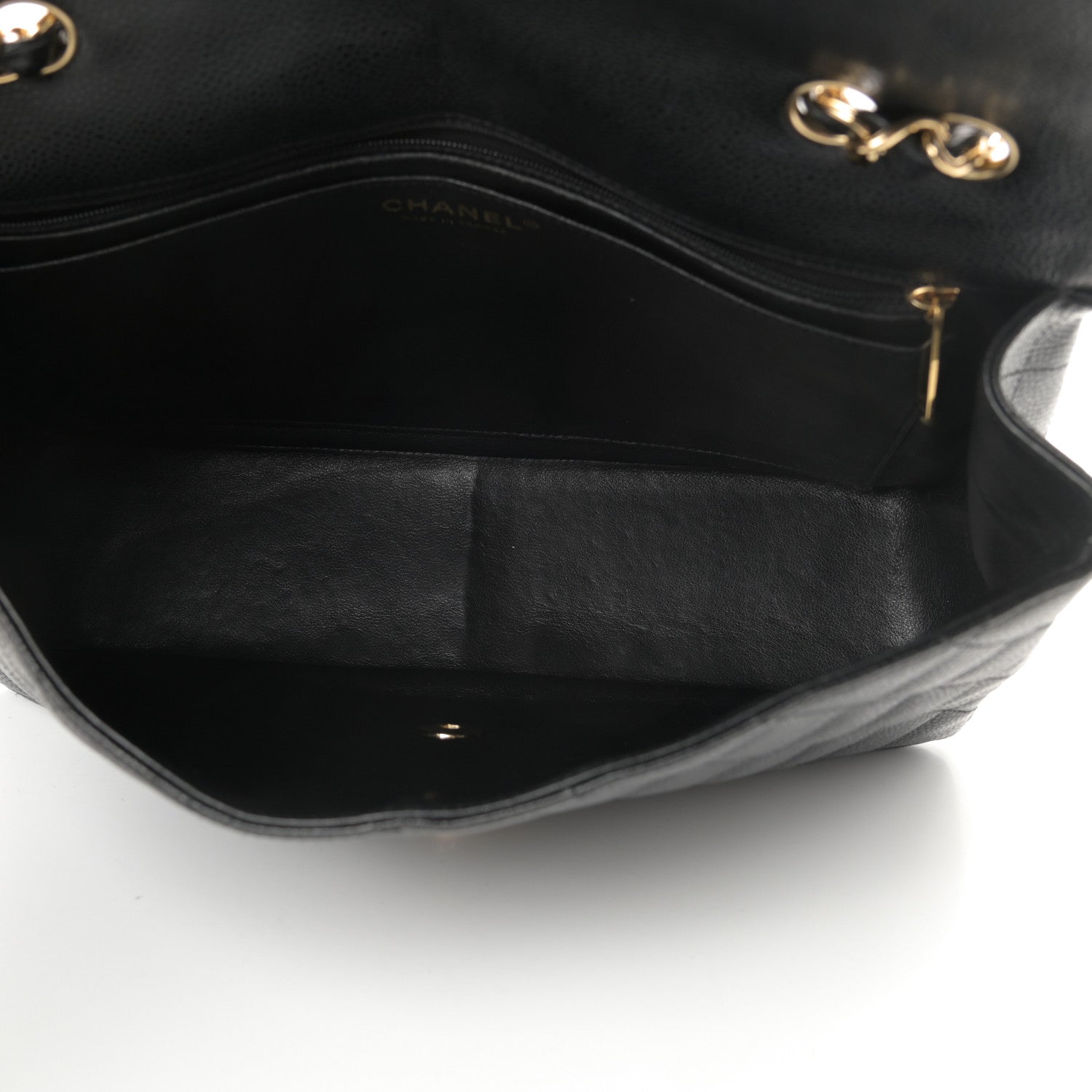 Chanel Caviar Quilted Jumbo Single Flap Black 5 of 13