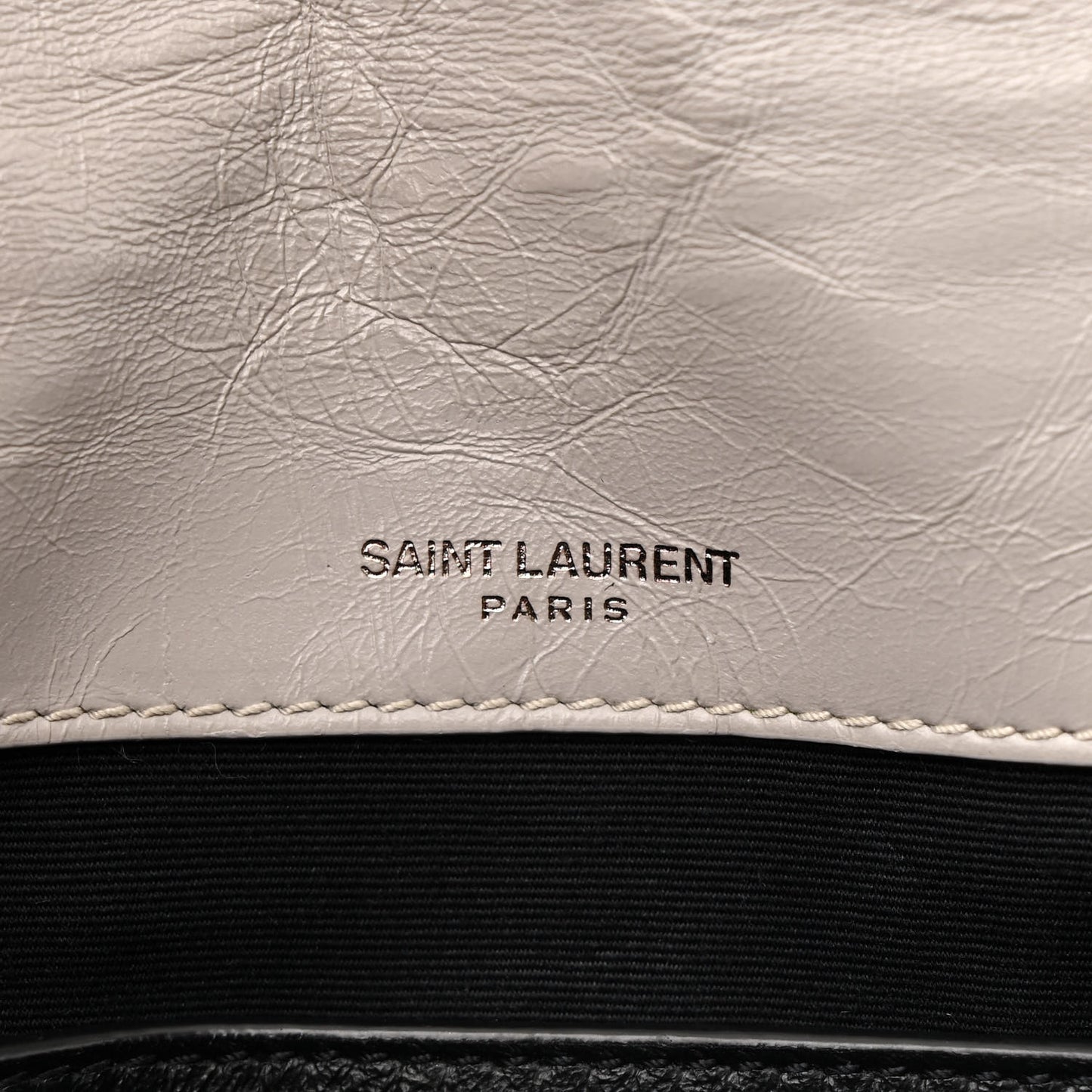 Crinkled Calfskin Matelasse Monogram Baby Niki Chain Satchel Granite