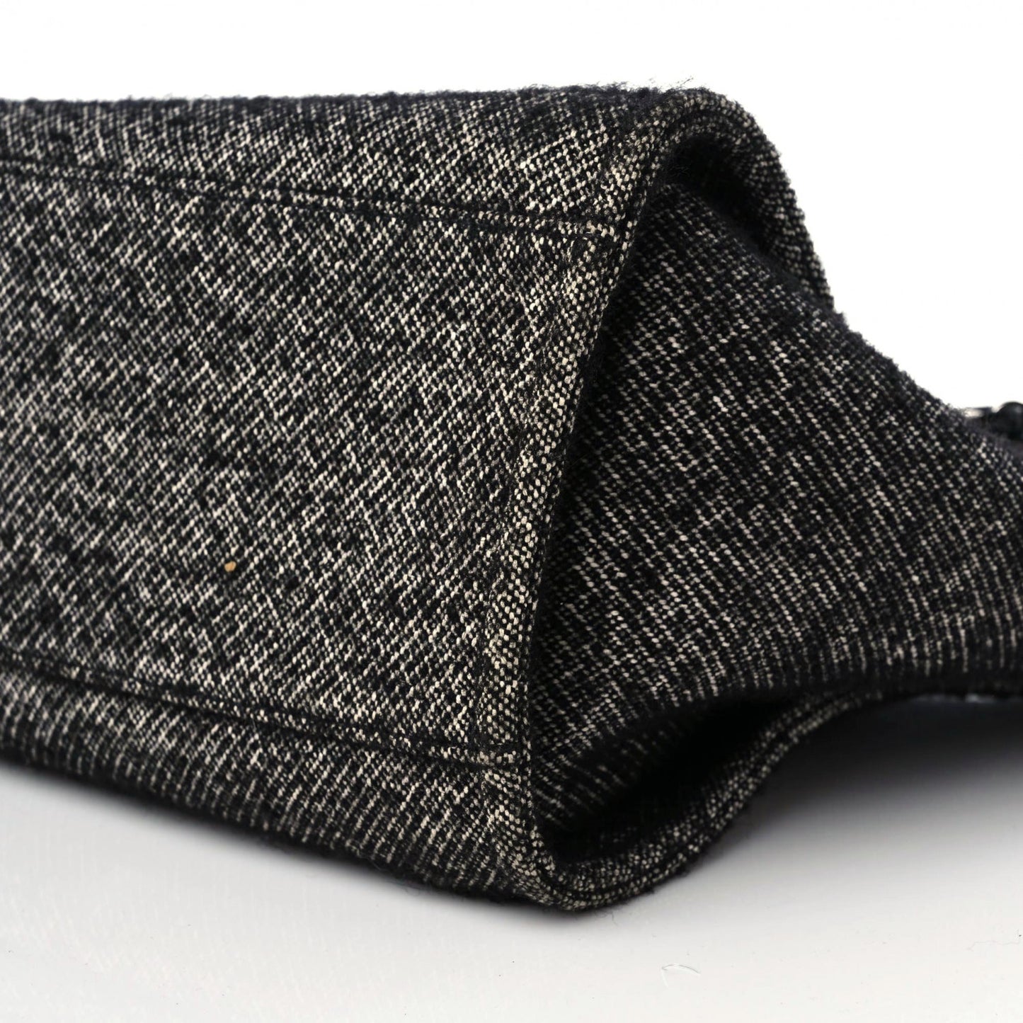 Mixed Fibers Calfskin Medium Deauville Tote Black