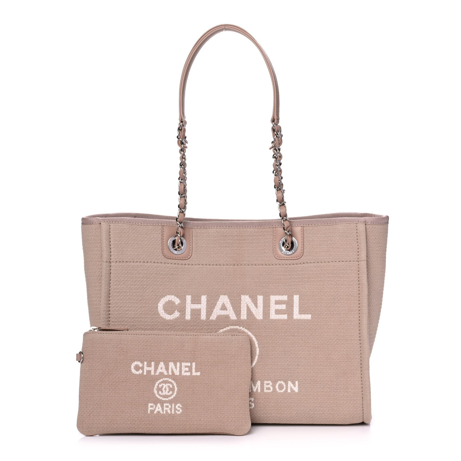 Chanel Mixed Fibers Small Deauville Tote Beige 1 of 11