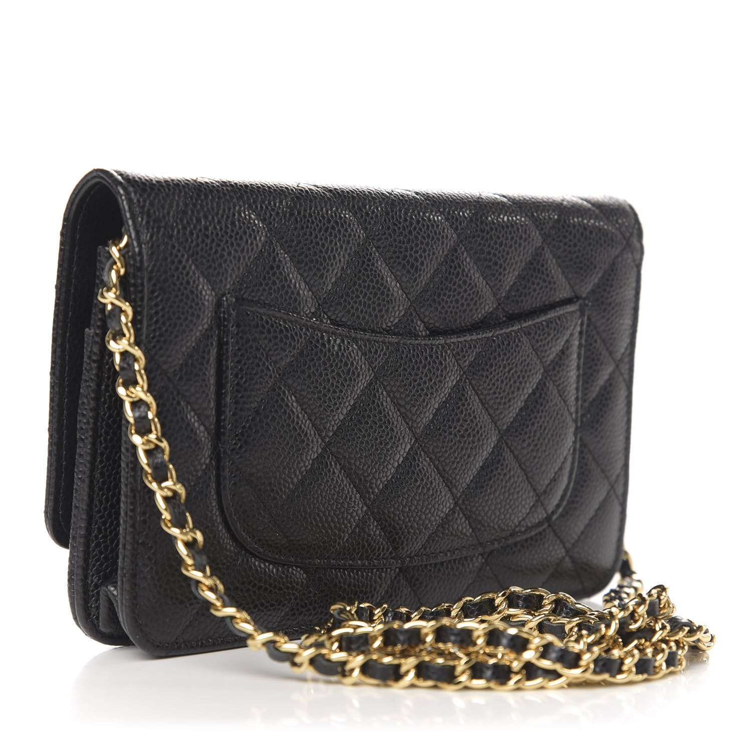 Chanel Caviar Quilted Wallet On Chain WOC Black 4 of 13