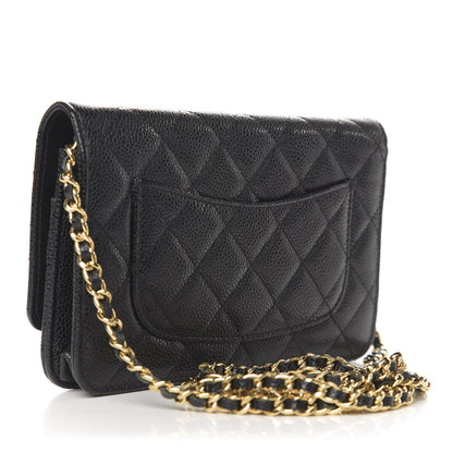 Chanel Caviar Quilted Wallet On Chain WOC Black 4 of 13