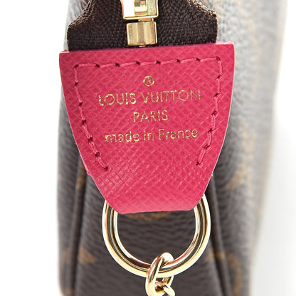 Louis Vuitton Monogram 2019 Christmas Animation Mini Courchevel Pochette Accessories Fuchsia 6 of 8