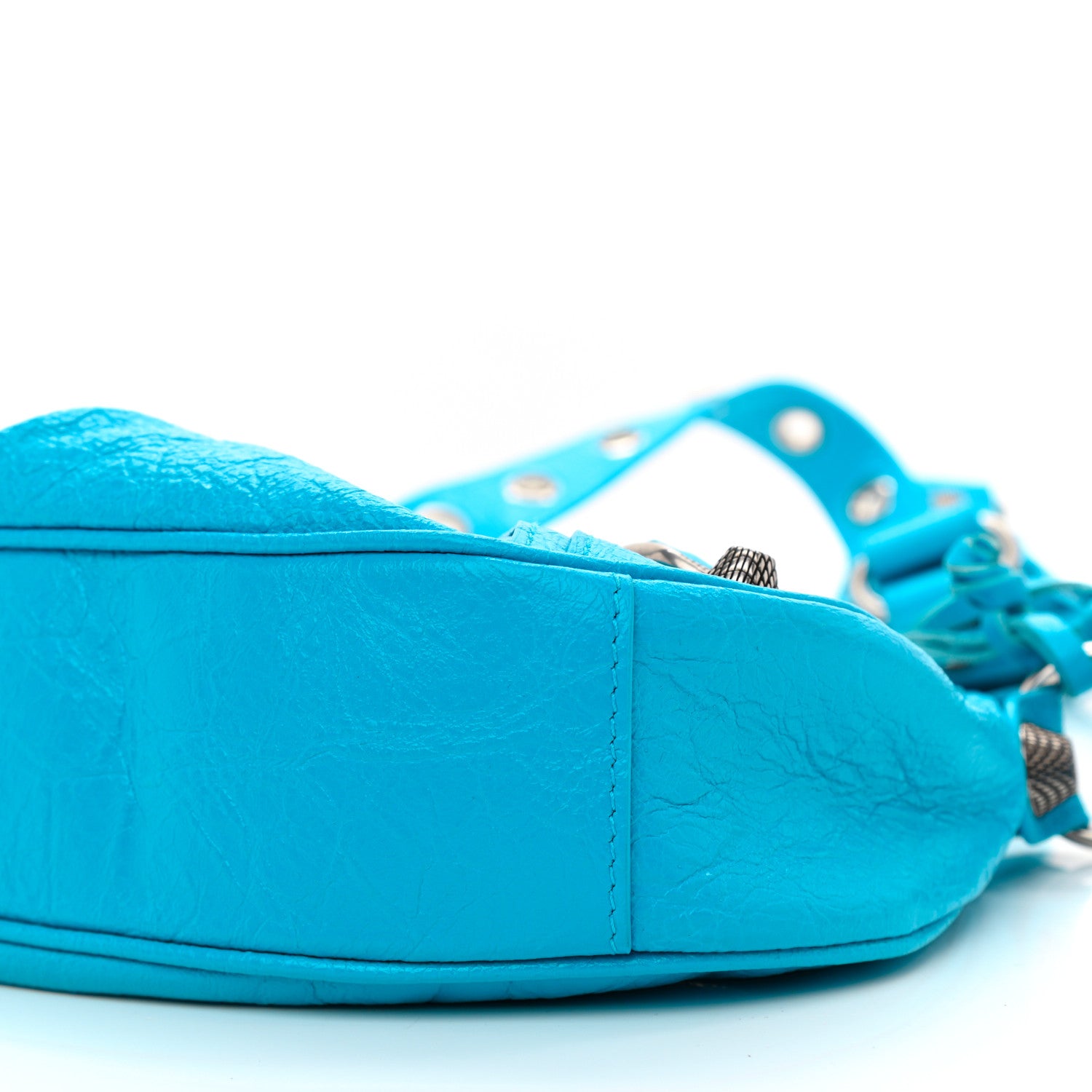 Balenciaga Agneau Arena Le Cagole Shoulder Bag XS Cyan 9 of 9