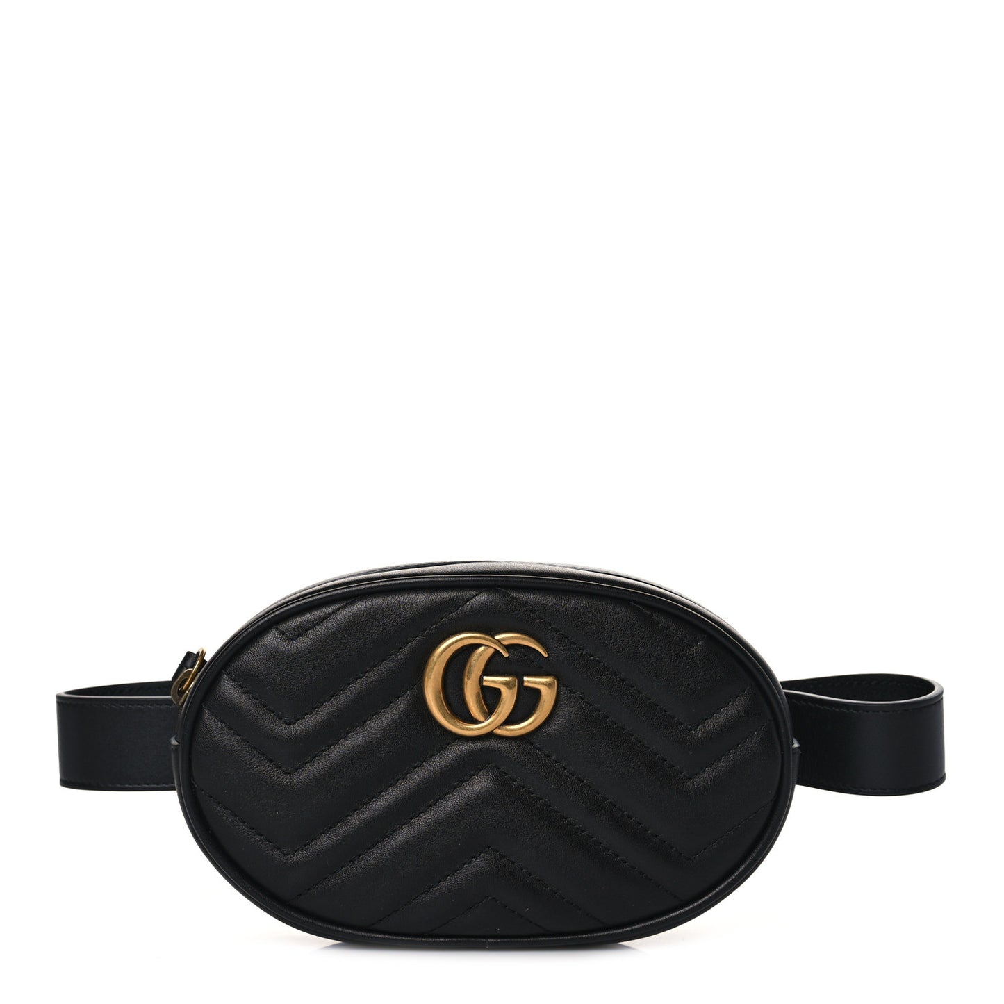 Calfskin Matelasse GG Marmont Belt Bag 85 34 Black