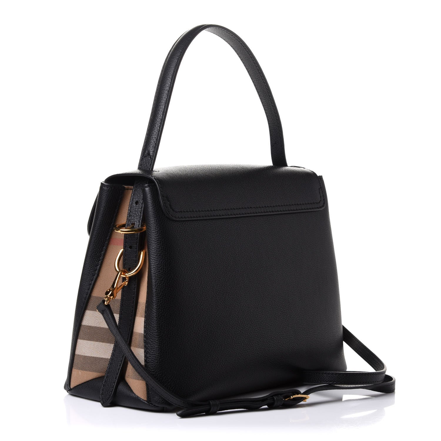 Burberry Derby Calfskin House Check Medium Camberley Black 3 of 11