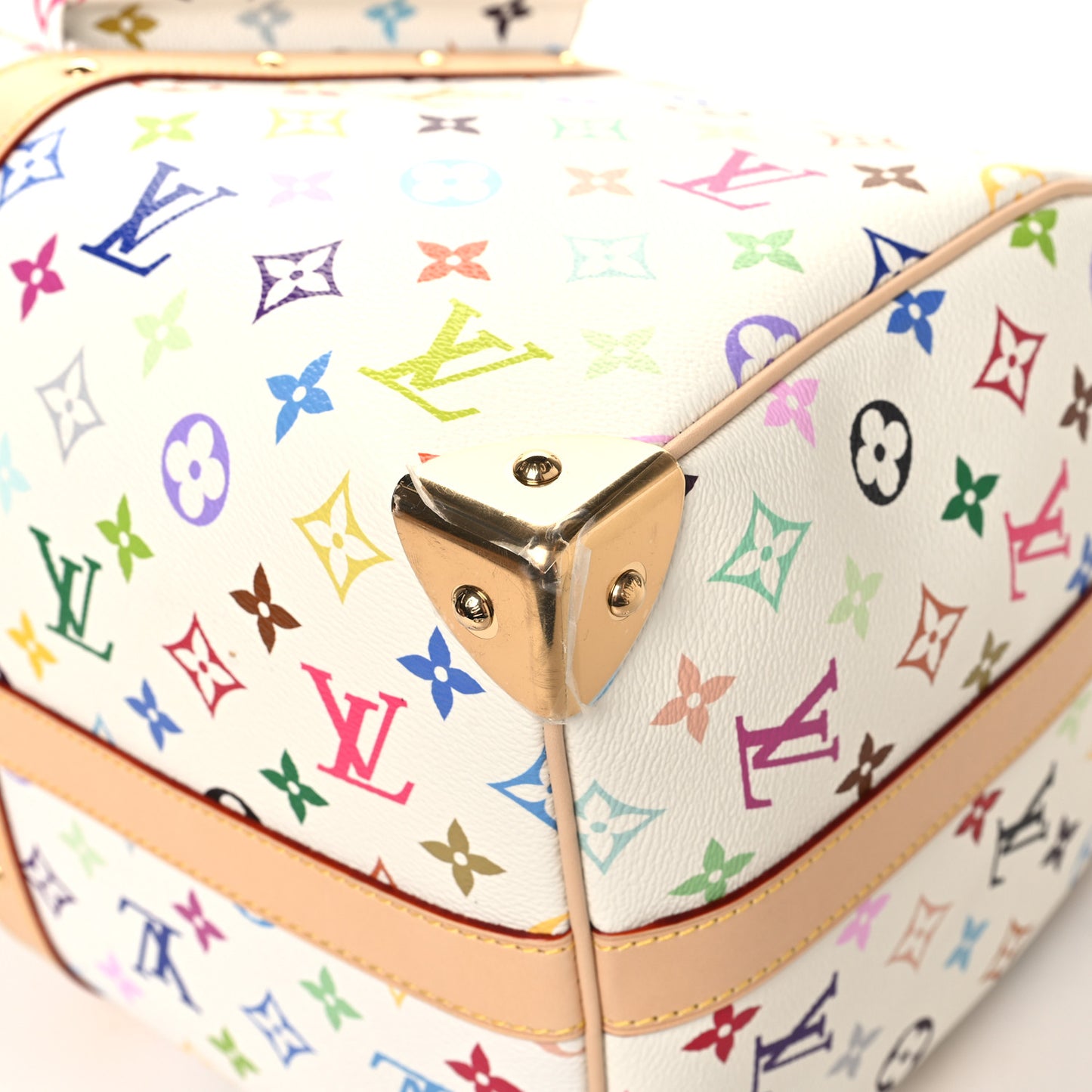 LV X TM Monogram Multicolor Keepall Bandouliere 45 White