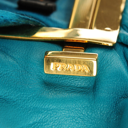 Prada Nappa Clutch Turchese 9 of 9