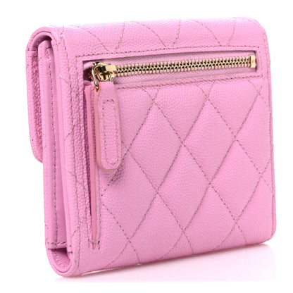Chanel Caviar Quilted Compact Flap Wallet Light Pink Light Pink 3 of 8