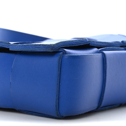 Bottega Veneta Lambskin Maxi Intrecciato Cassette Crossbody Bag Cobalt 8 of 11