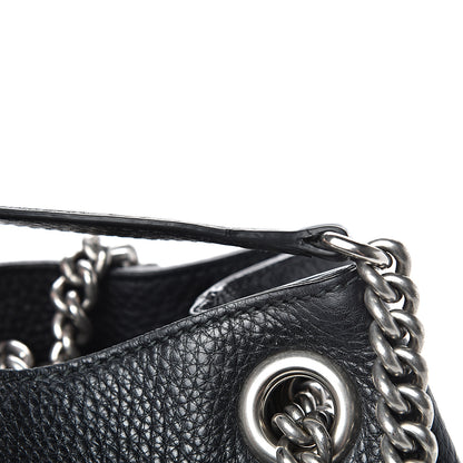 Gucci Pebbled Calfskin Studded Medium Soho Chain Shoulder Bag Black 11 of 13
