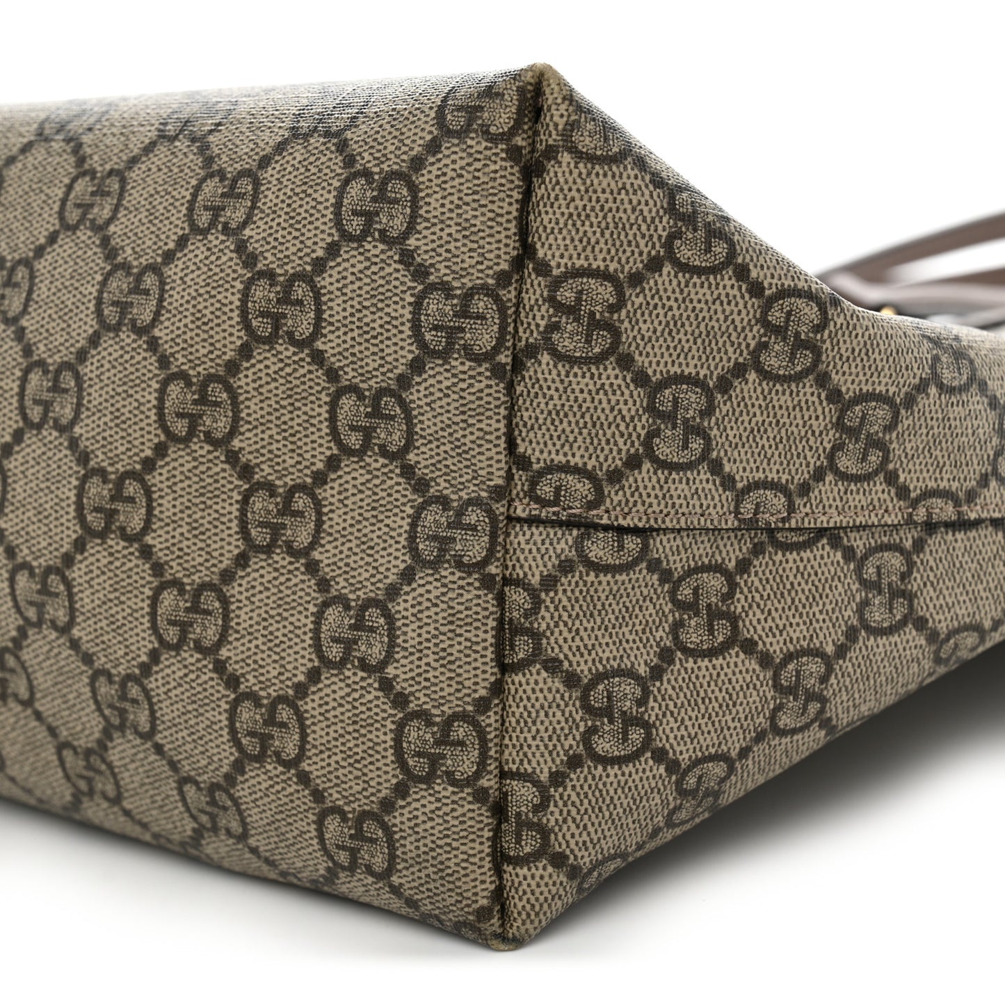 GG Supreme Monogram Medium Ophidia Shopping Tote Brown