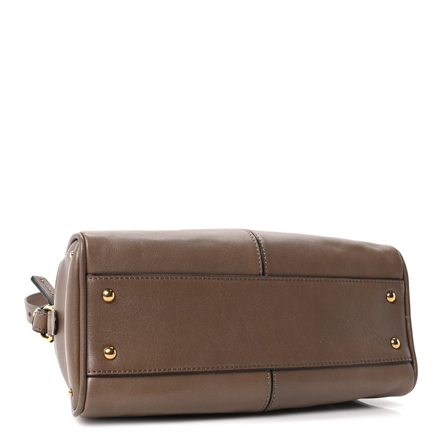 Calfskin Small Charms Bowling Bag Deep Taupe