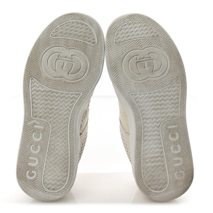 Gucci Calfskin GG Tennis Embossed Perforated Womens Platform 55mm Sneakers 38 Great White 6 of 10