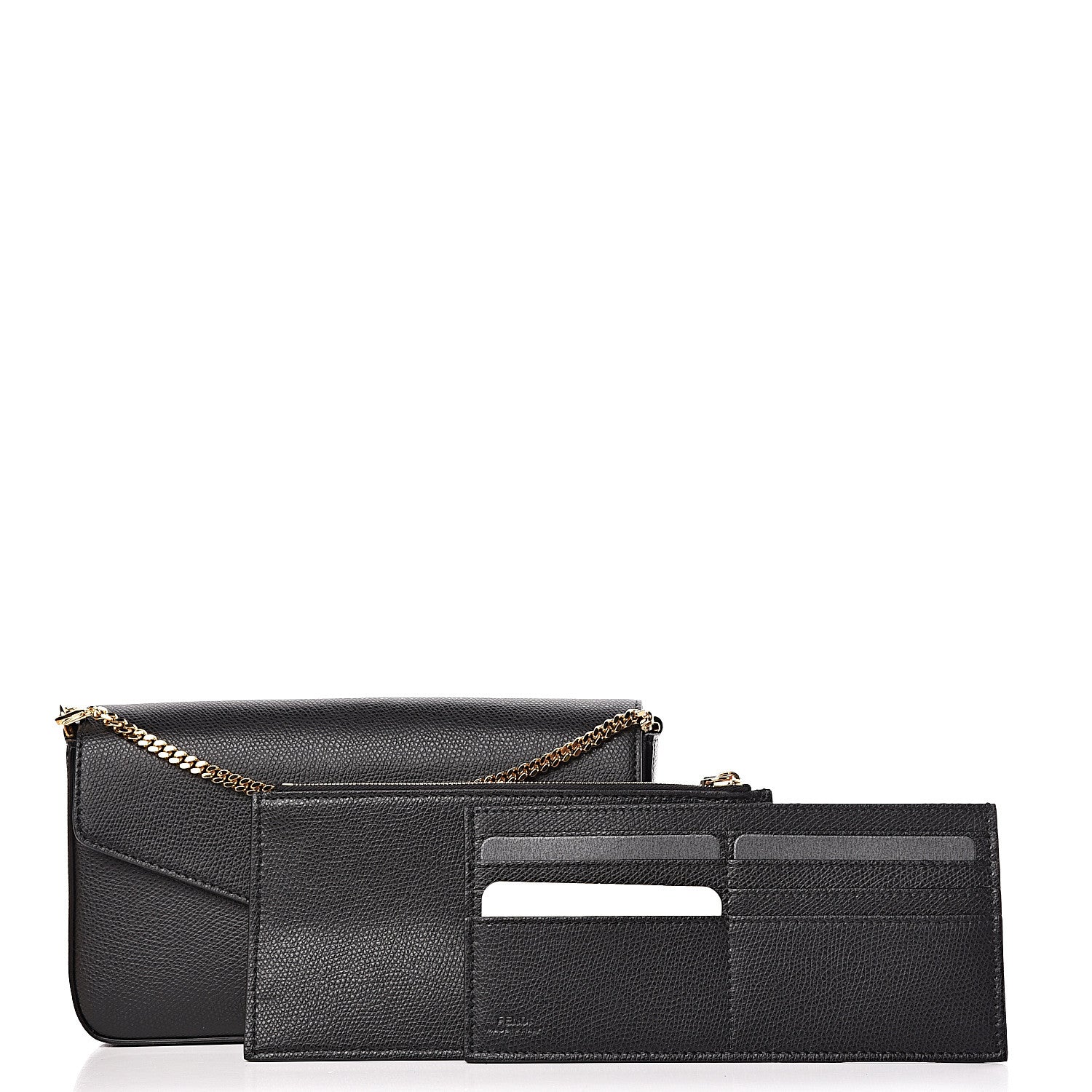Fendi Vitello Cruise F is Fendi Envelope Wallet on Chain with Pouches Black 6 of 13