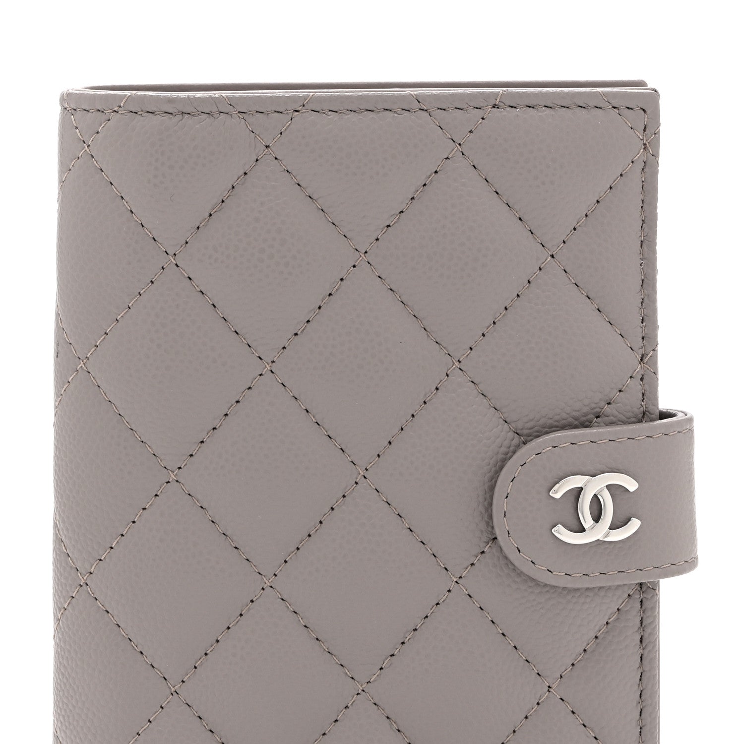 Chanel Caviar Quilted Passport Holder Grey 9 of 12