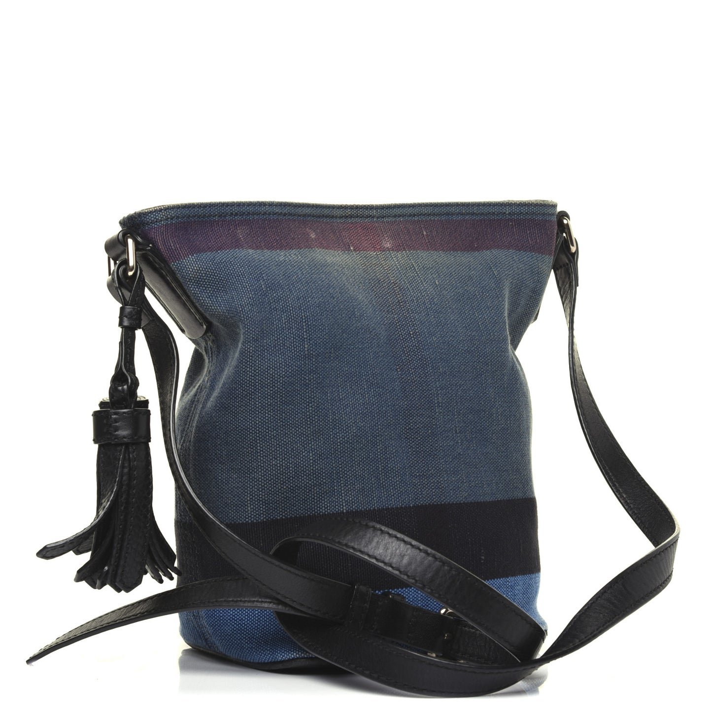 Overdyed Canvas Mega Check Mini Ashby Hobo Ultramarine Blue