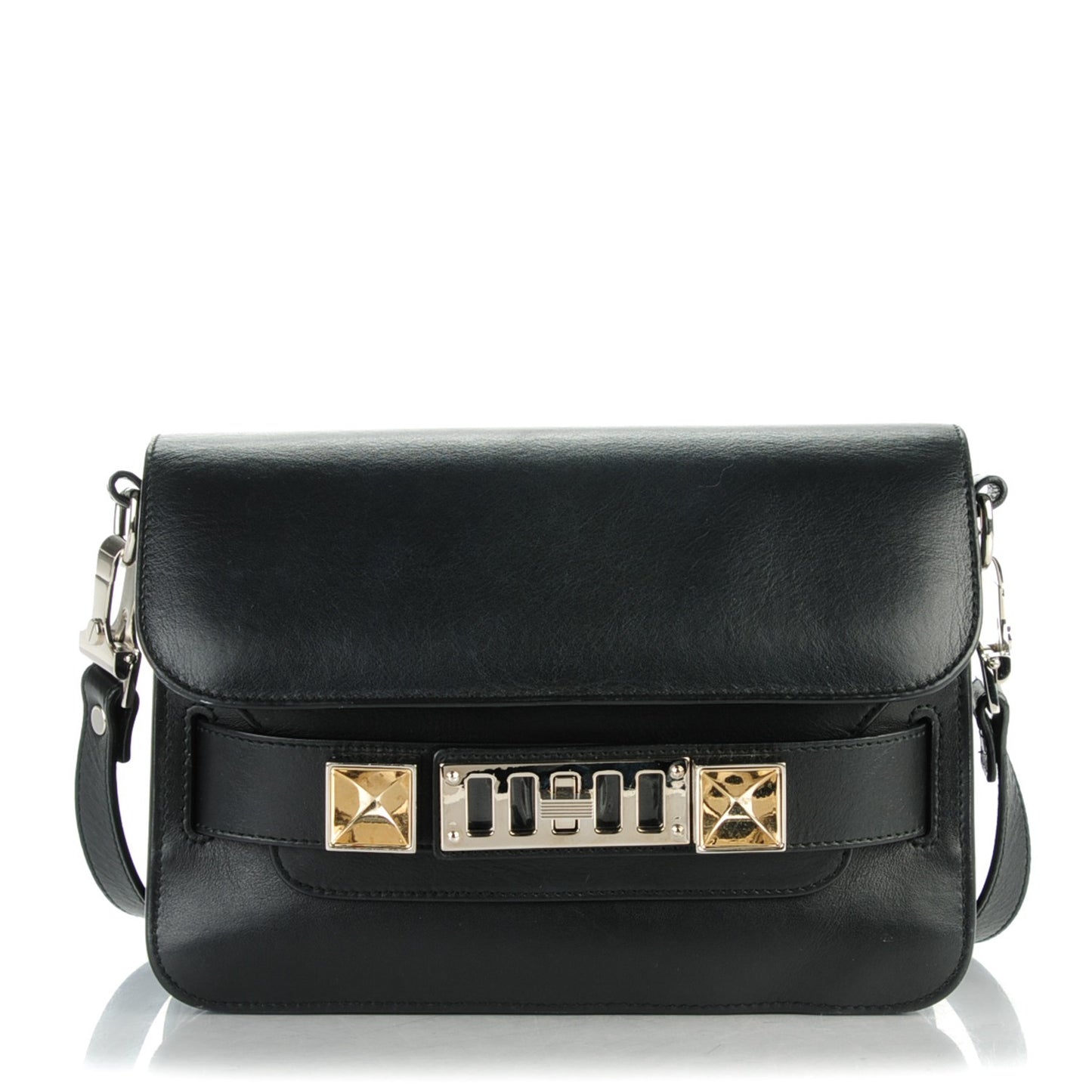 Calfskin Mini PS11 Classic Shoulder Bag Black