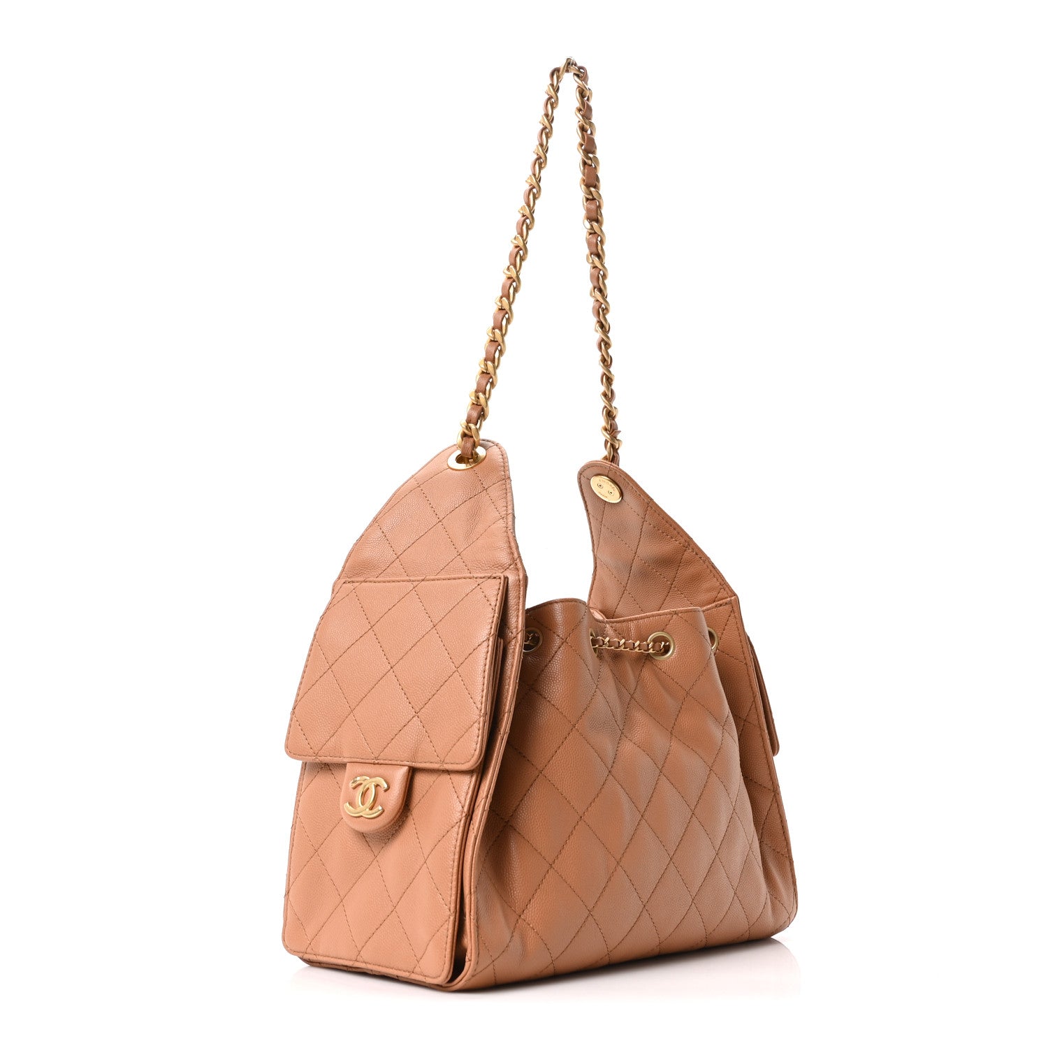 Chanel Caviar Quilted Small Chanel 25 Handbag Dark Beige 3 of 10