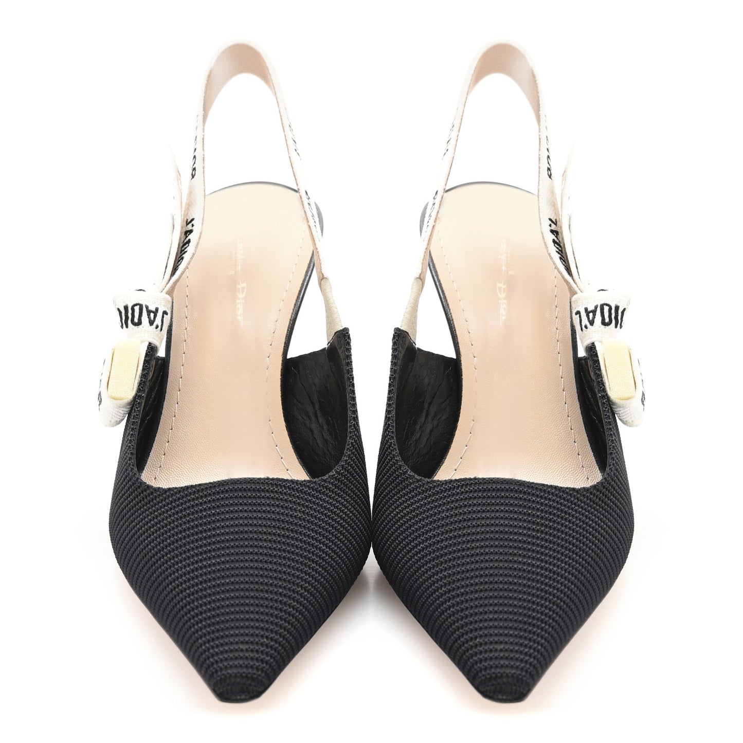 Technical Canvas Ribbon J Adior Slingback 65mm Pumps 40 Black