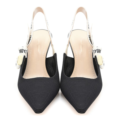 Christian Dior Technical Canvas Ribbon J Adior Slingback 65mm Pumps 40 Black 3 of 10