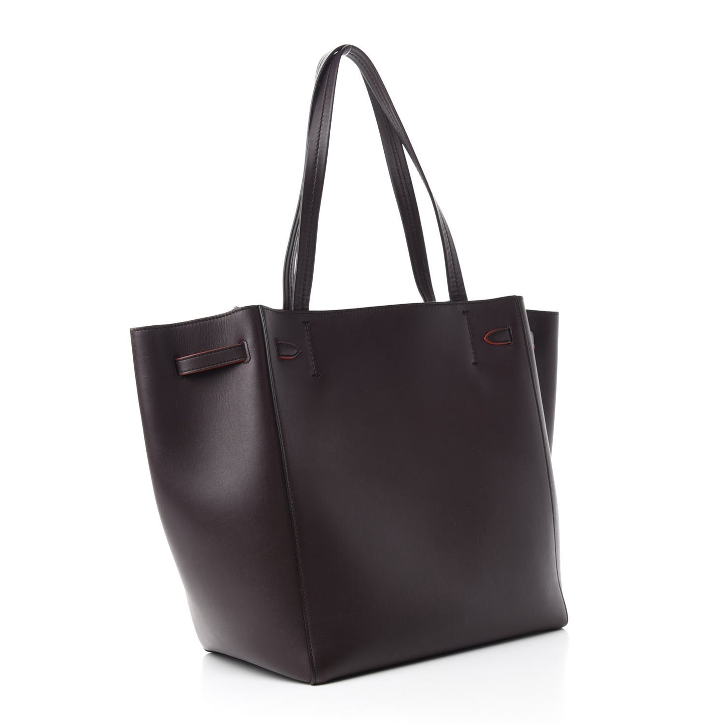 Smooth Calfskin Small Belt Cabas Phantom Dark Brown