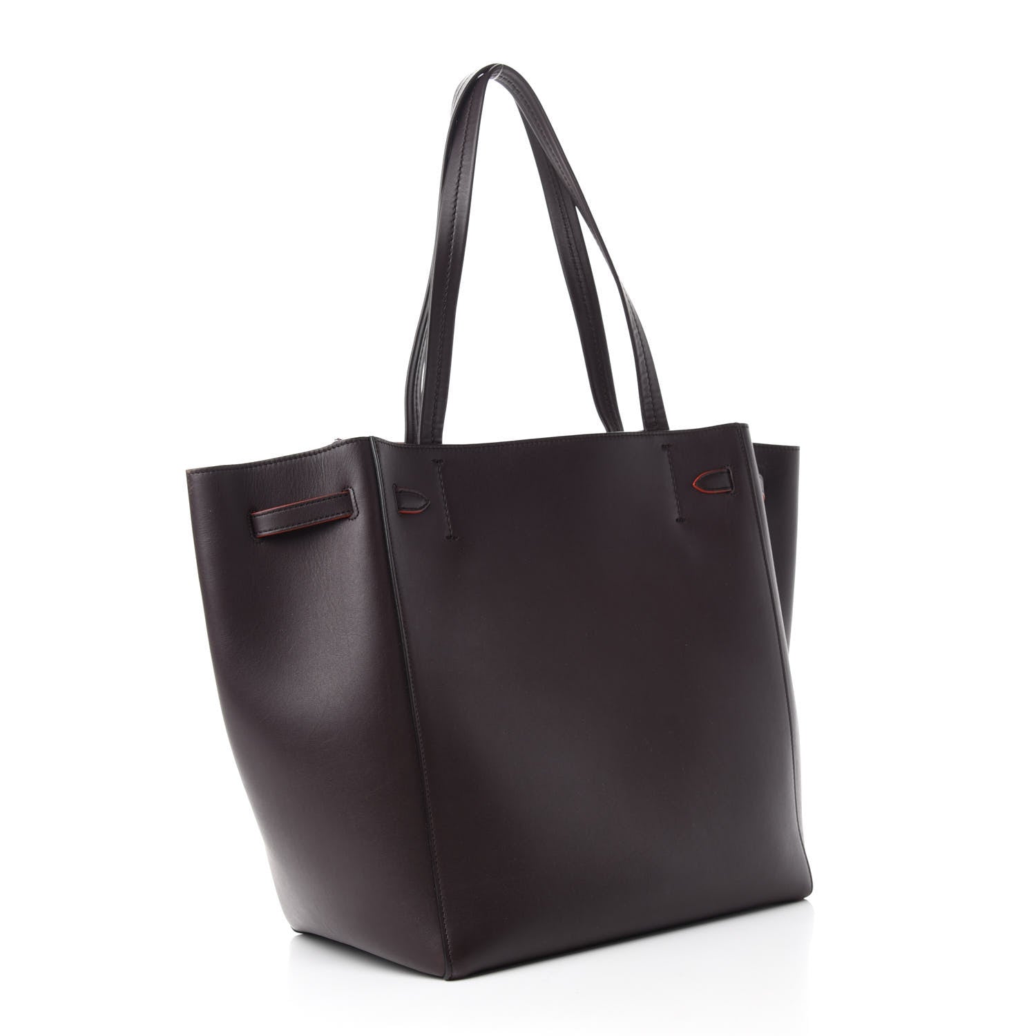 Celine Smooth Calfskin Small Belt Cabas Phantom Dark Brown 3 of 9