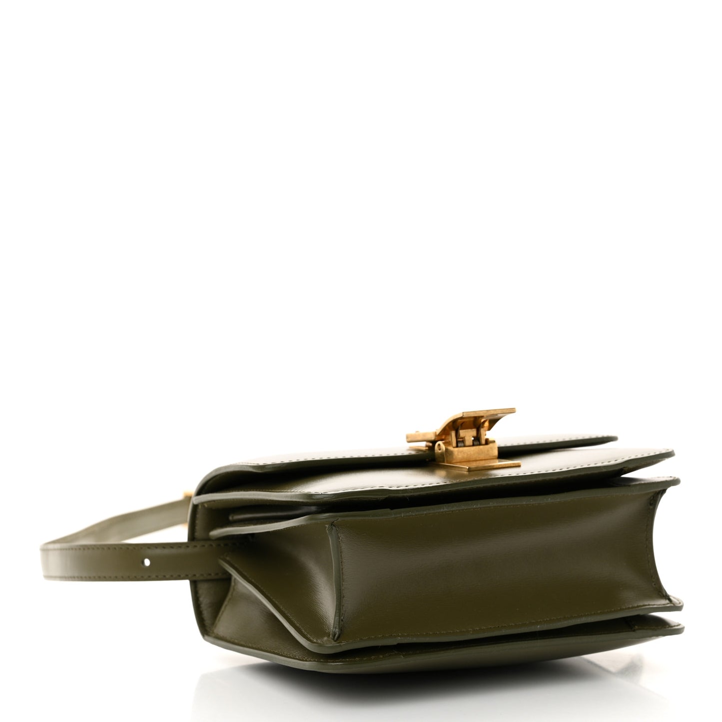 Box Calfskin Small Classic Box Flap Bag Army Green