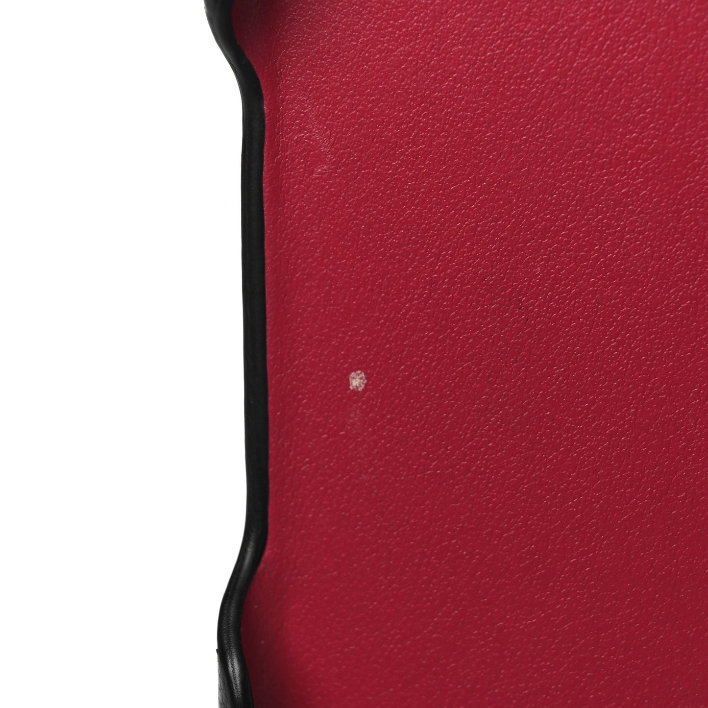 Shiny Goatskin Quilted 19 iPhone XI Pro Max Holder With Chain Black