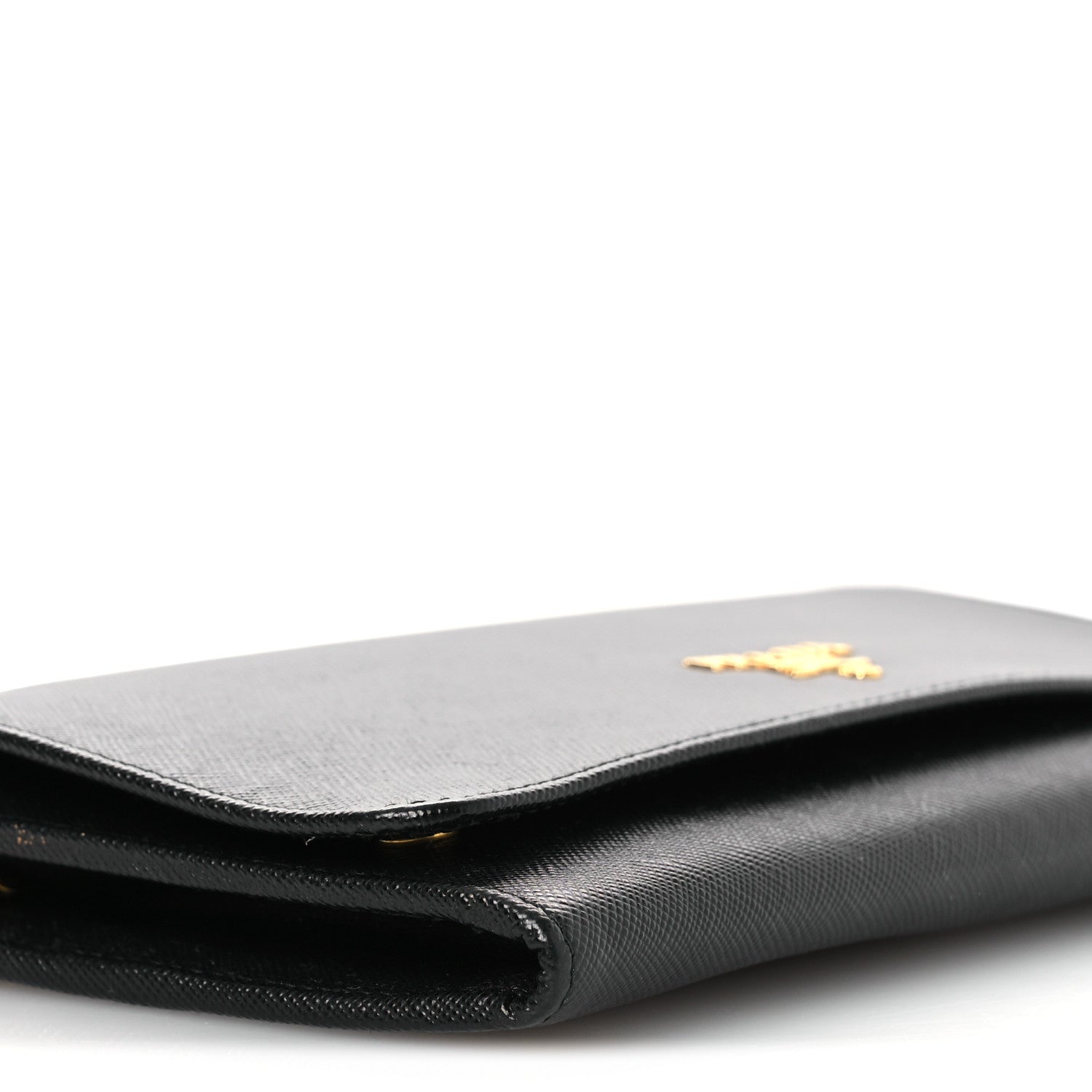 Prada Saffiano Metal Large Chain Wallet Black 9 of 13