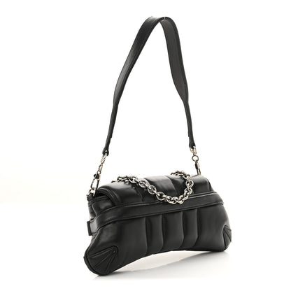 Gucci Nappa Vertical Matelasse Small Maxi Horsebit Chain Shoulder Bag Black 3 of 13