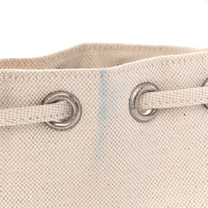 Saint Laurent Canvas Mini Chevron Bucket Bag Grigio 11 of 11