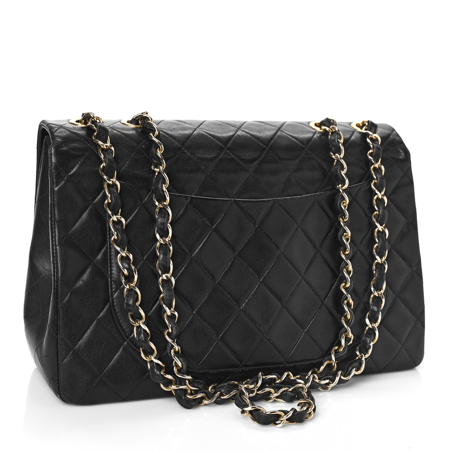 Chanel Lambskin Quilted XL Jumbo Single Flap Black 3 of 14