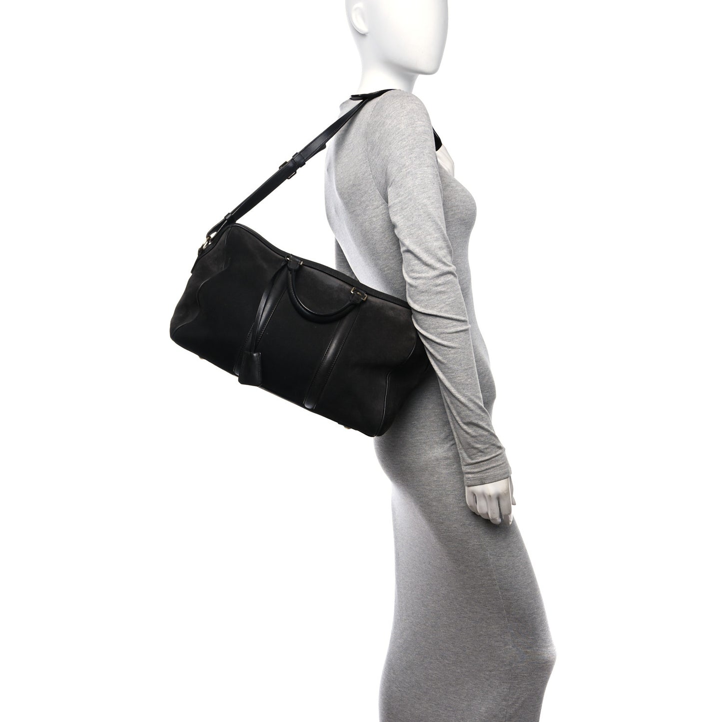 Suede Calfskin SC Bag MM Asphalt