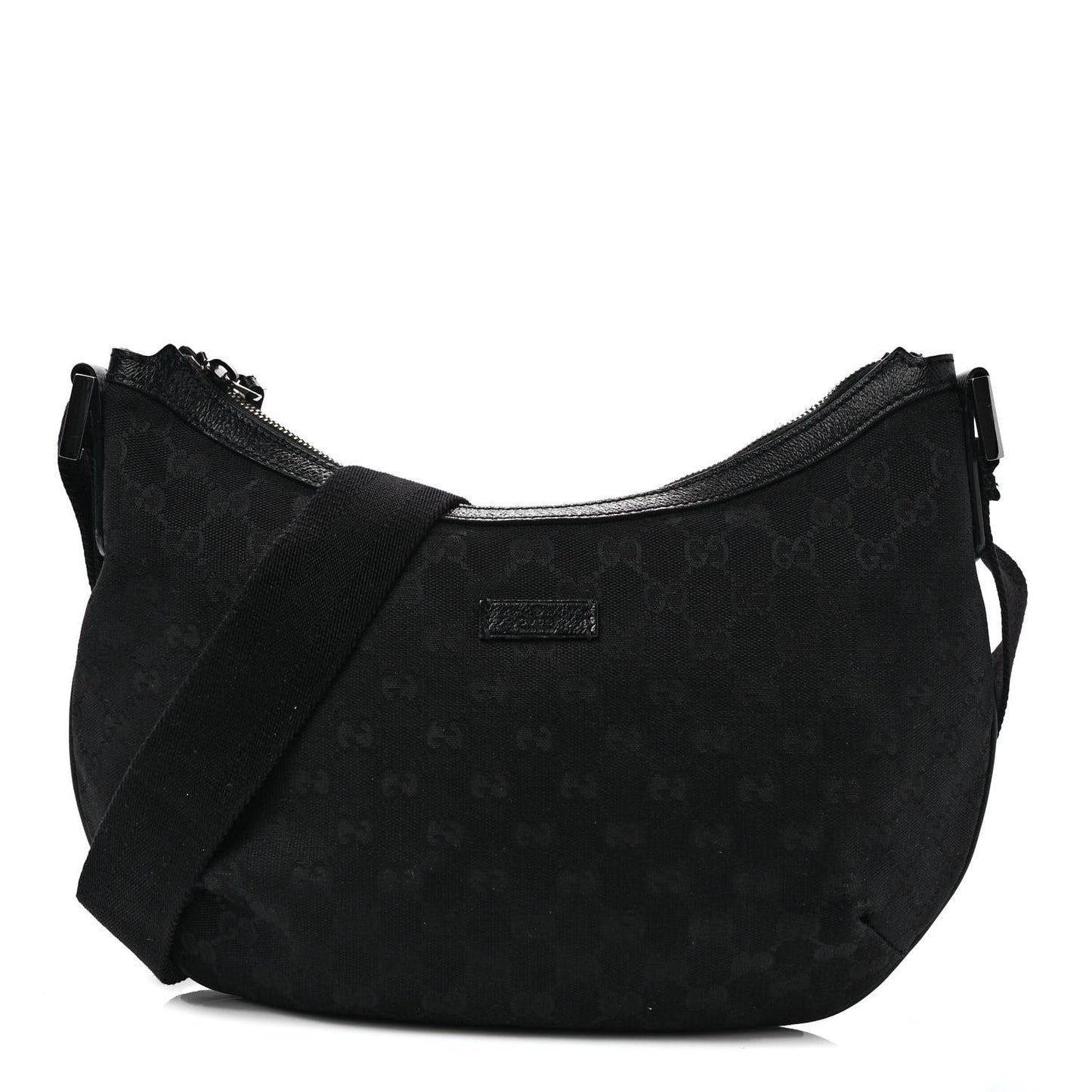 Monogram Medium Half Moon Hobo Black