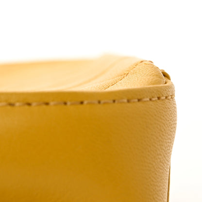Chanel Lambskin Quilted Chain Infinity Top Handle Flap Yellow 11 of 12
