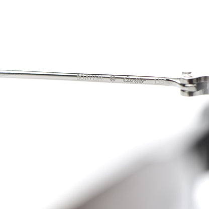 Cartier Ruthenium Santos De Aviator Sunglasses Grey 6 of 8