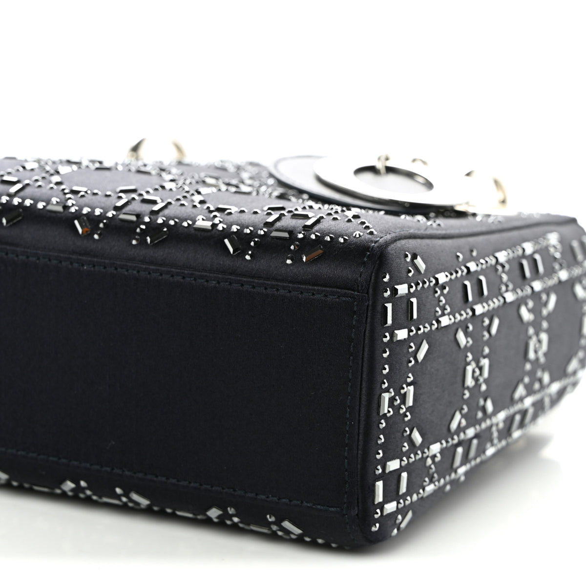 Christian Dior Calfskin Cannage Medium Caro Bag Black 10 of 11