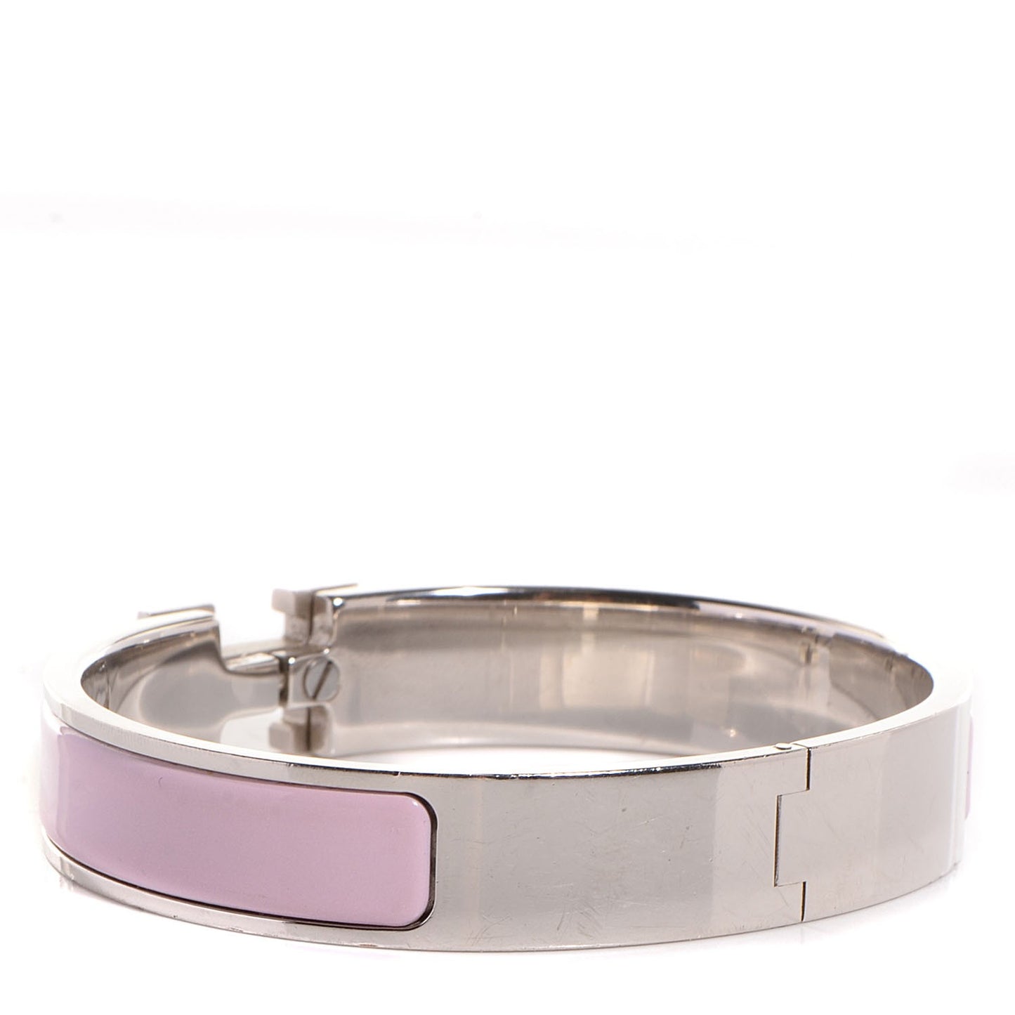 Enamel Narrow Clic Clac H Bracelet PM Rose Dragee