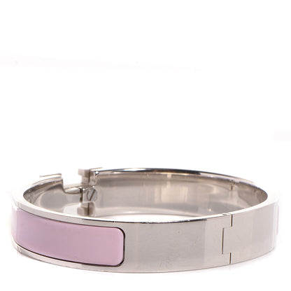 Hermes Enamel Narrow Clic Clac H Bracelet PM Rose Dragee 3 of 5