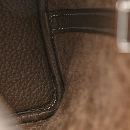 Hermes Taurillon Clemence Picotin Lock 18 PM Etoupe 8 of 11