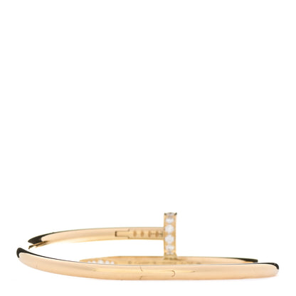 Cartier 18K Yellow Gold Diamond Juste Un Clou Bracelet 16 2 of 3